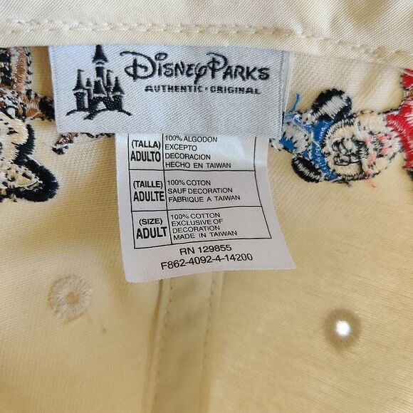 Vintage Disney Parks Y2K history Mickey embroidered adult baseball cap main image 12